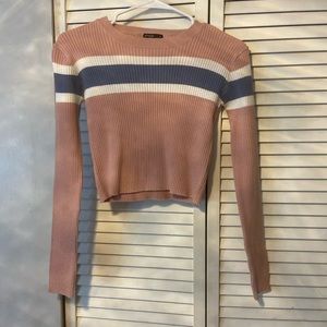 Pink long sleeve crop